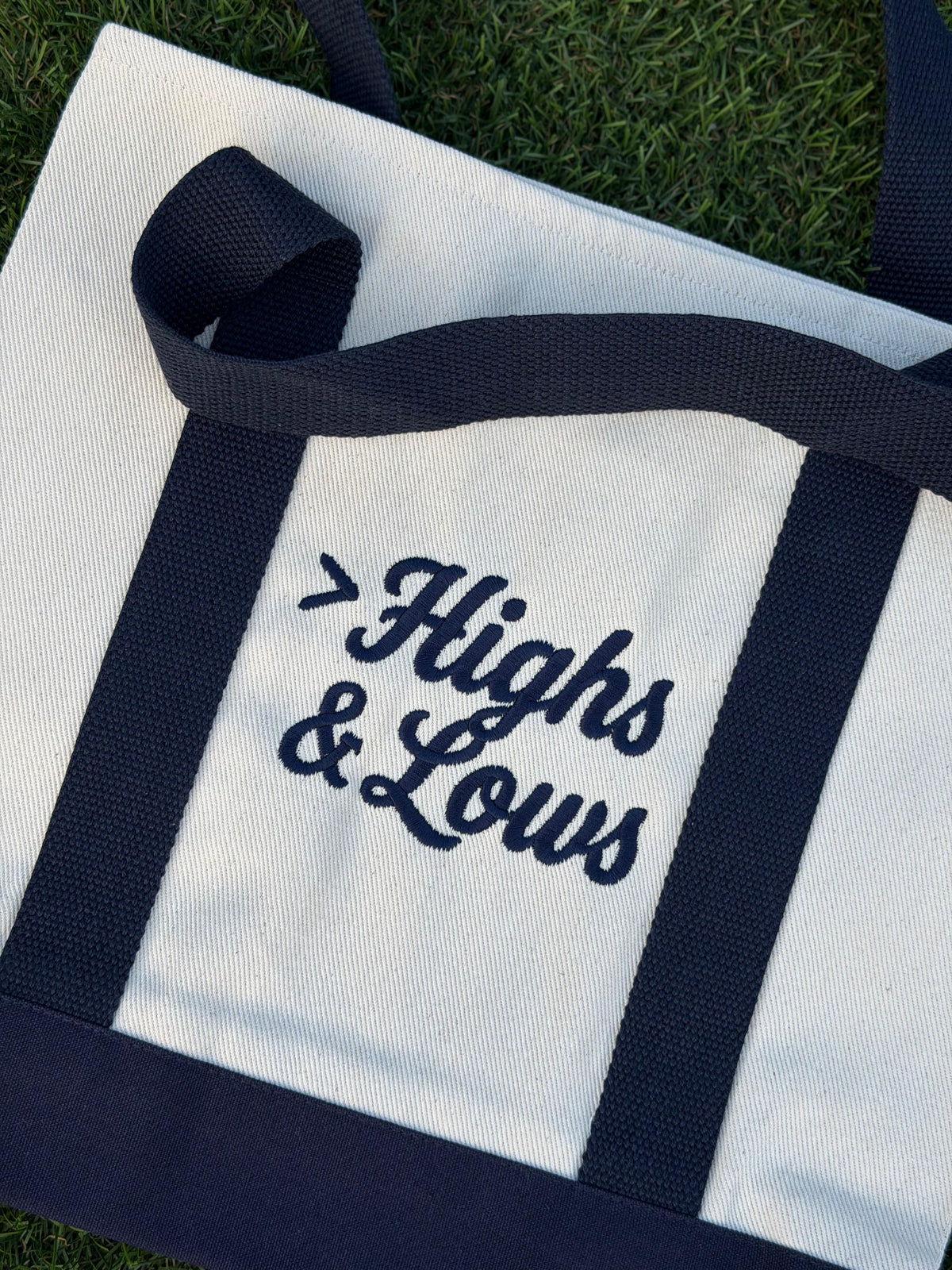Greater than Highs & Lows — Navy Tote