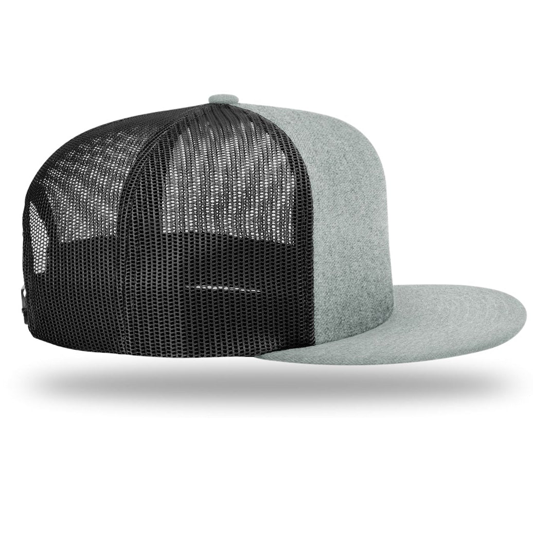 Flat Bill Trucker | Heather Grey / Black