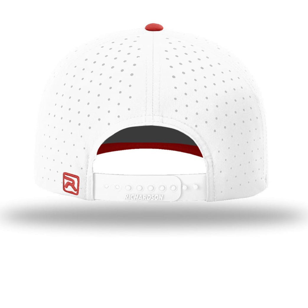 Performance Snapback | White/Red/Gray
