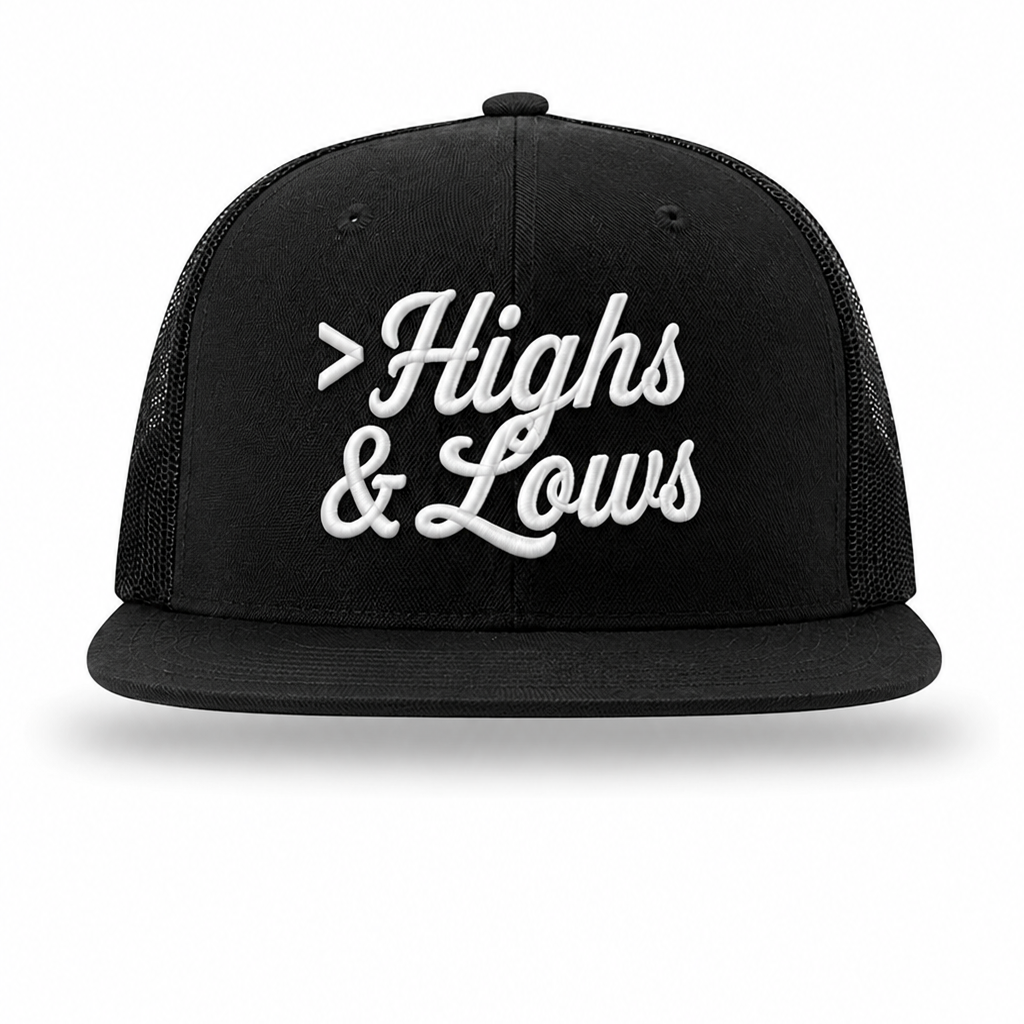 Flat Bill Trucker | Black / White
