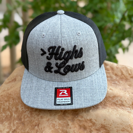 Flat Bill Trucker | Heather Grey / Black